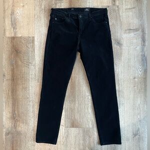 AG Adriano Goldschmied Prima Corduroy Jeans Women’s 30 Black Cigarette Leg Soft